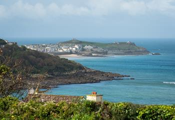 Take in the classic view of St Ives Harbour where land meets sea.