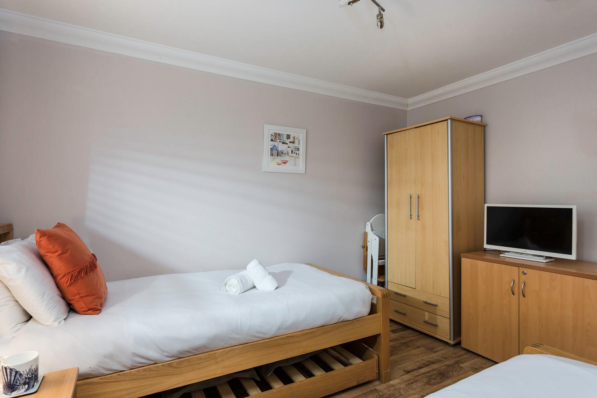 The single beds are ideal for the little ones after beach days.