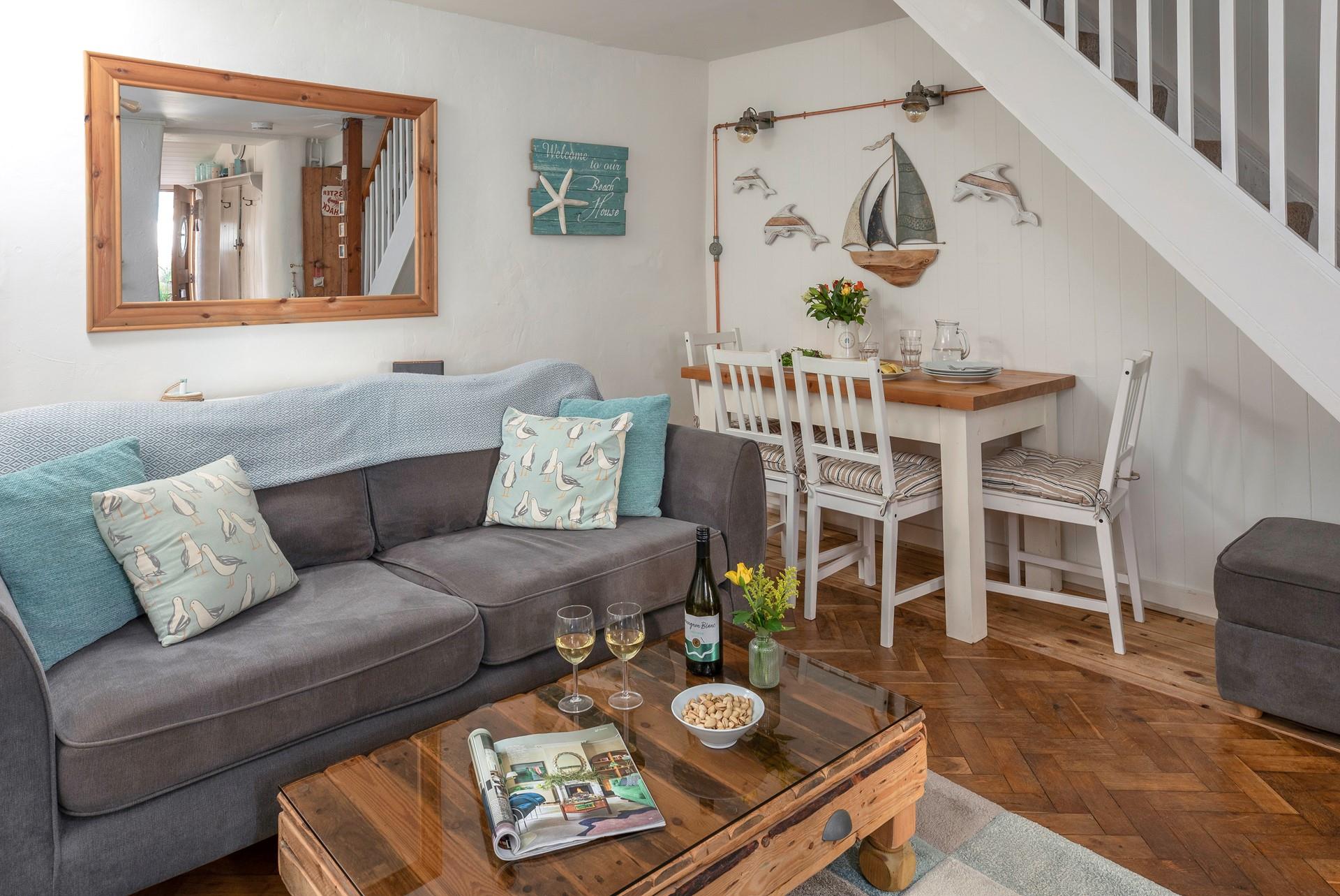 Seaside colours remind you just how close to the water you are.