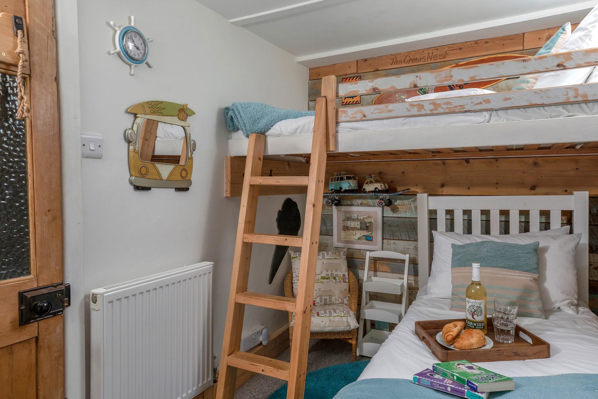 The bunk room is colourful and fun for the little ones!