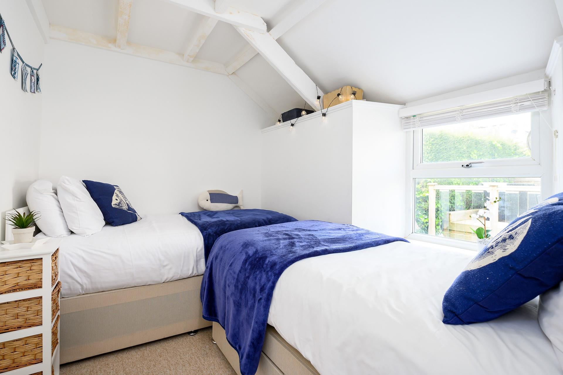 Twin beds with fun decor are perfect for children! 