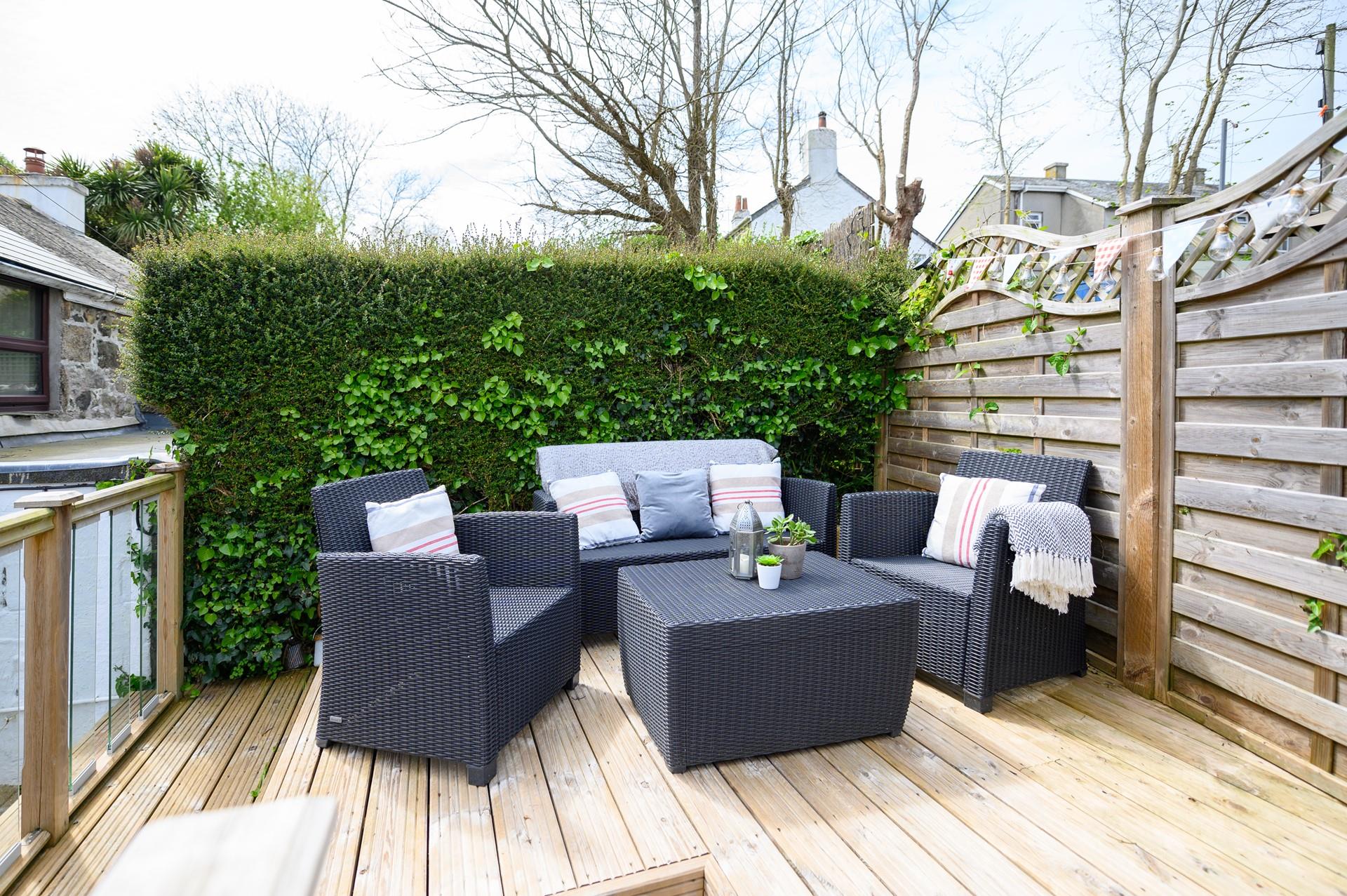 On warm mornings enjoy breakfast outside!