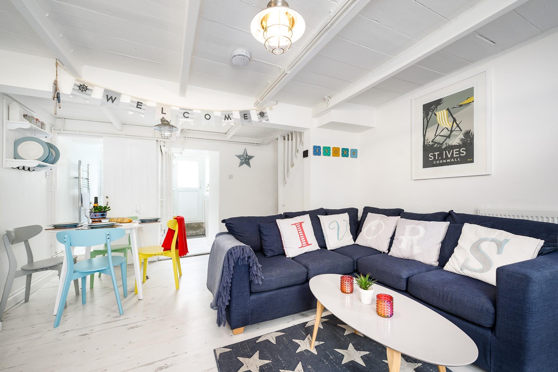 Bursting with colour and character, snuggle up on the sofa and pop on a film after a busy day exploring St Ives.