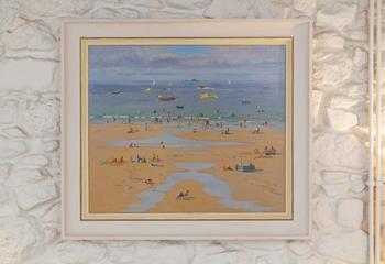 Artwork depicting idyllic local scenes are a nod towards St Ives artistic heritage. 