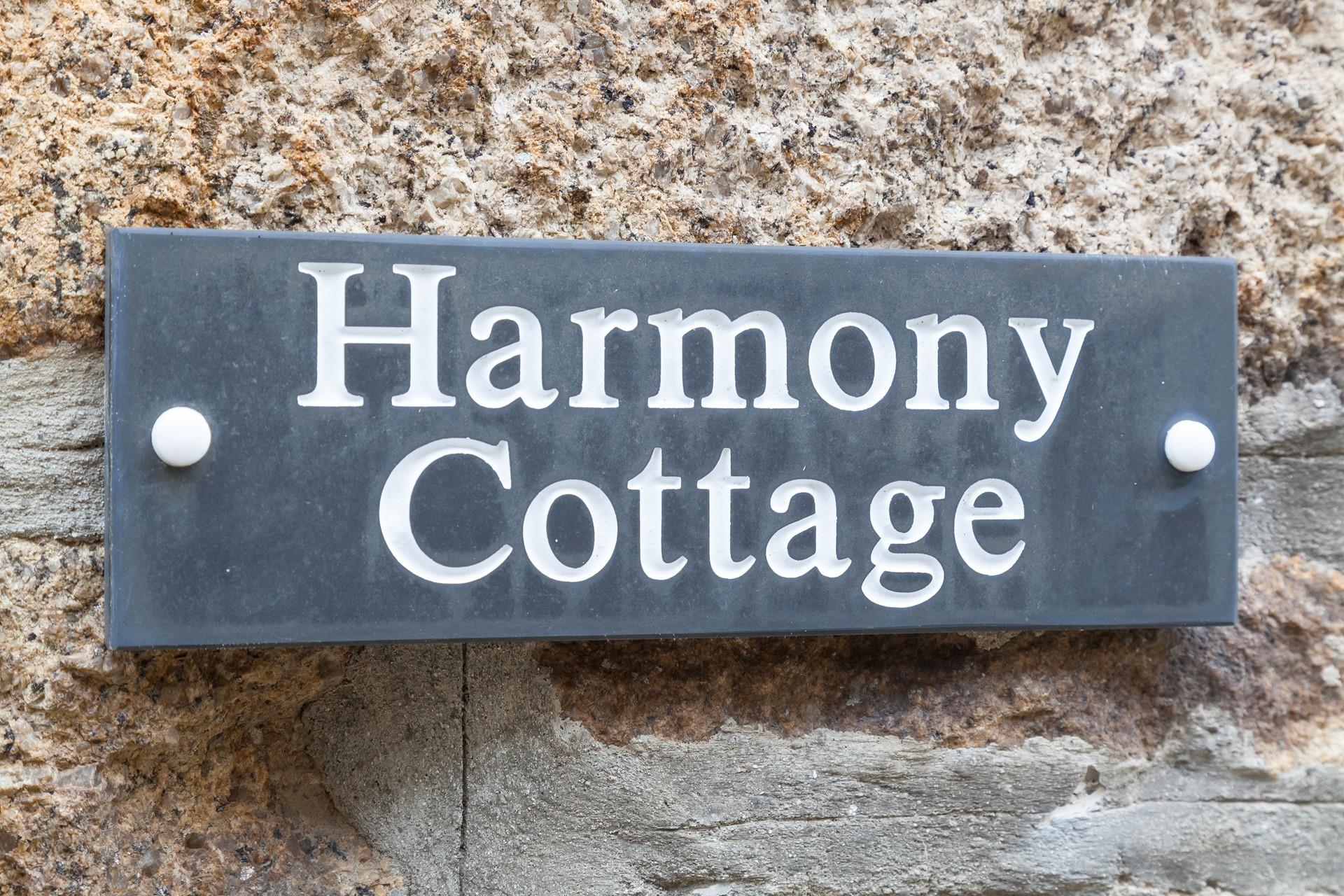 Clear slate signage helps make the property easy to find.