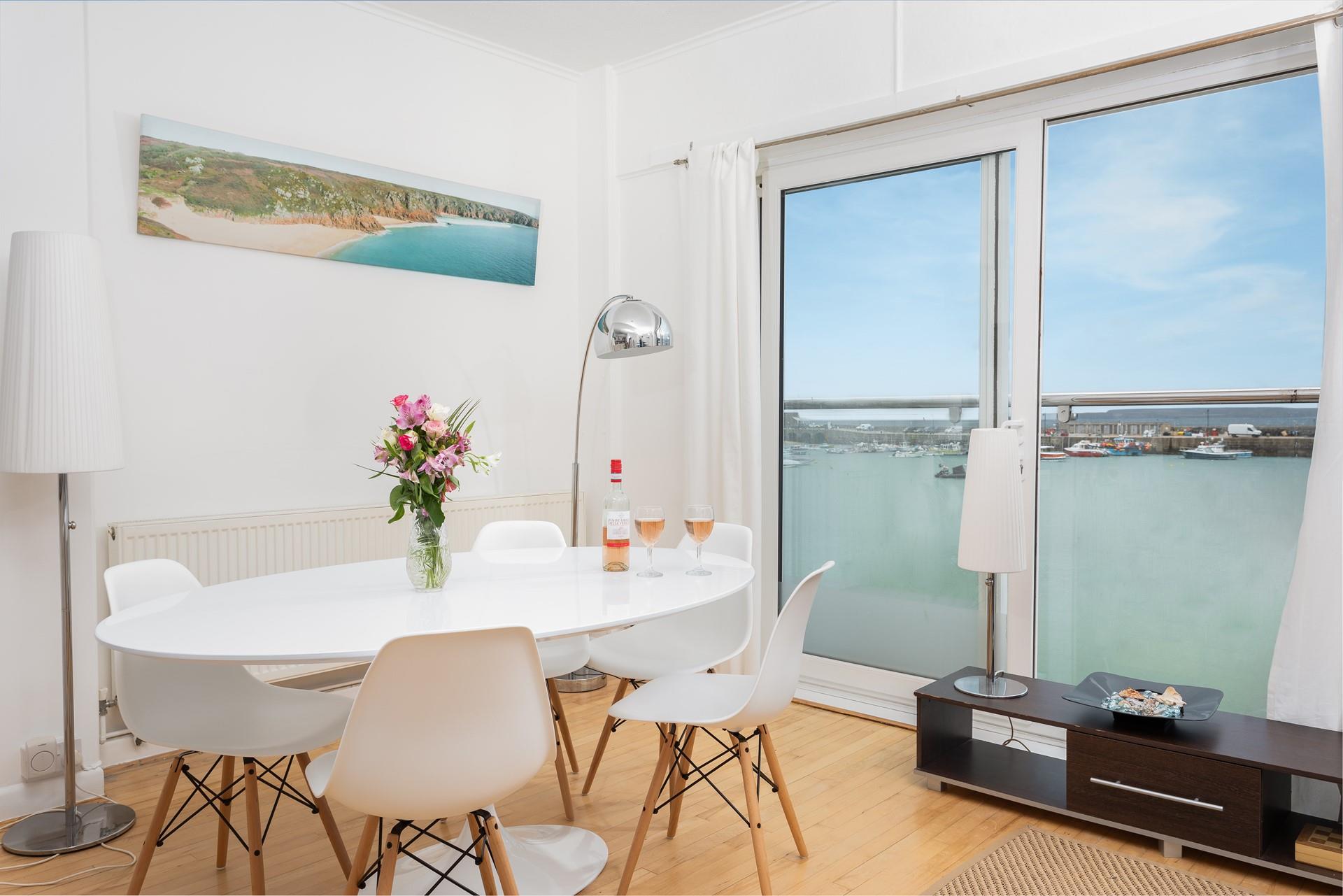 Sit around the table and enjoy a hearty breakfast with the views in the background.