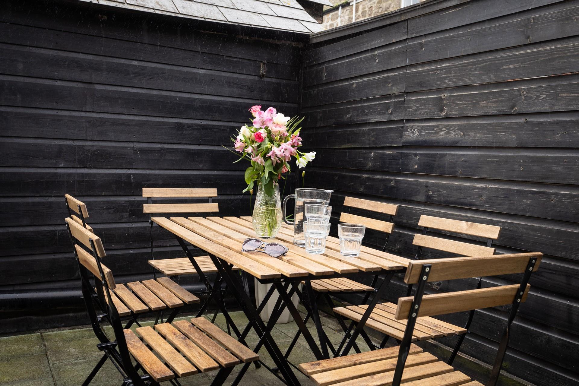 Pop open a bottle of wine to sip on the patio as the sun goes down.