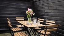 Pop open a bottle of wine to sip on the patio as the sun goes down.