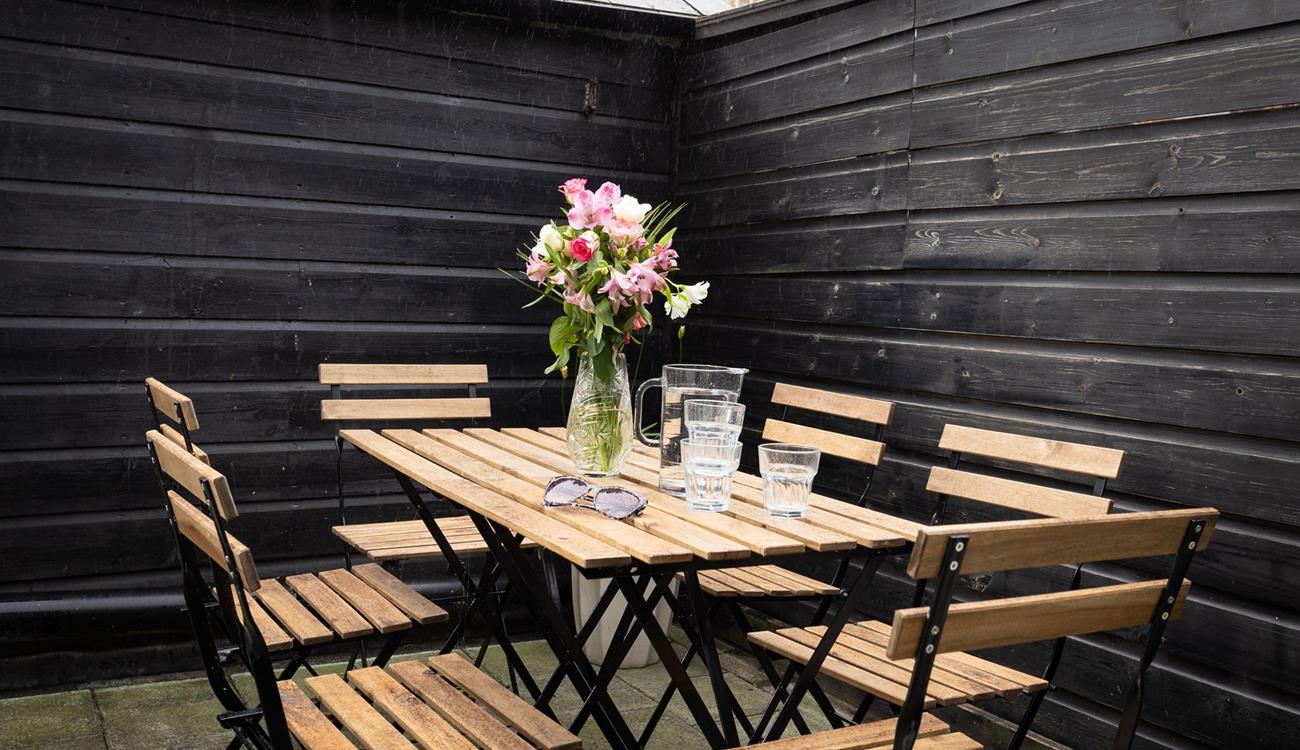 Pop open a bottle of wine to sip on the patio as the sun goes down.