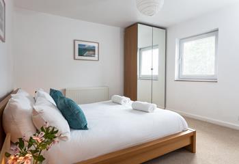 Bedroom 1 has a double bed for you to sink into after a day exploring Land's End.