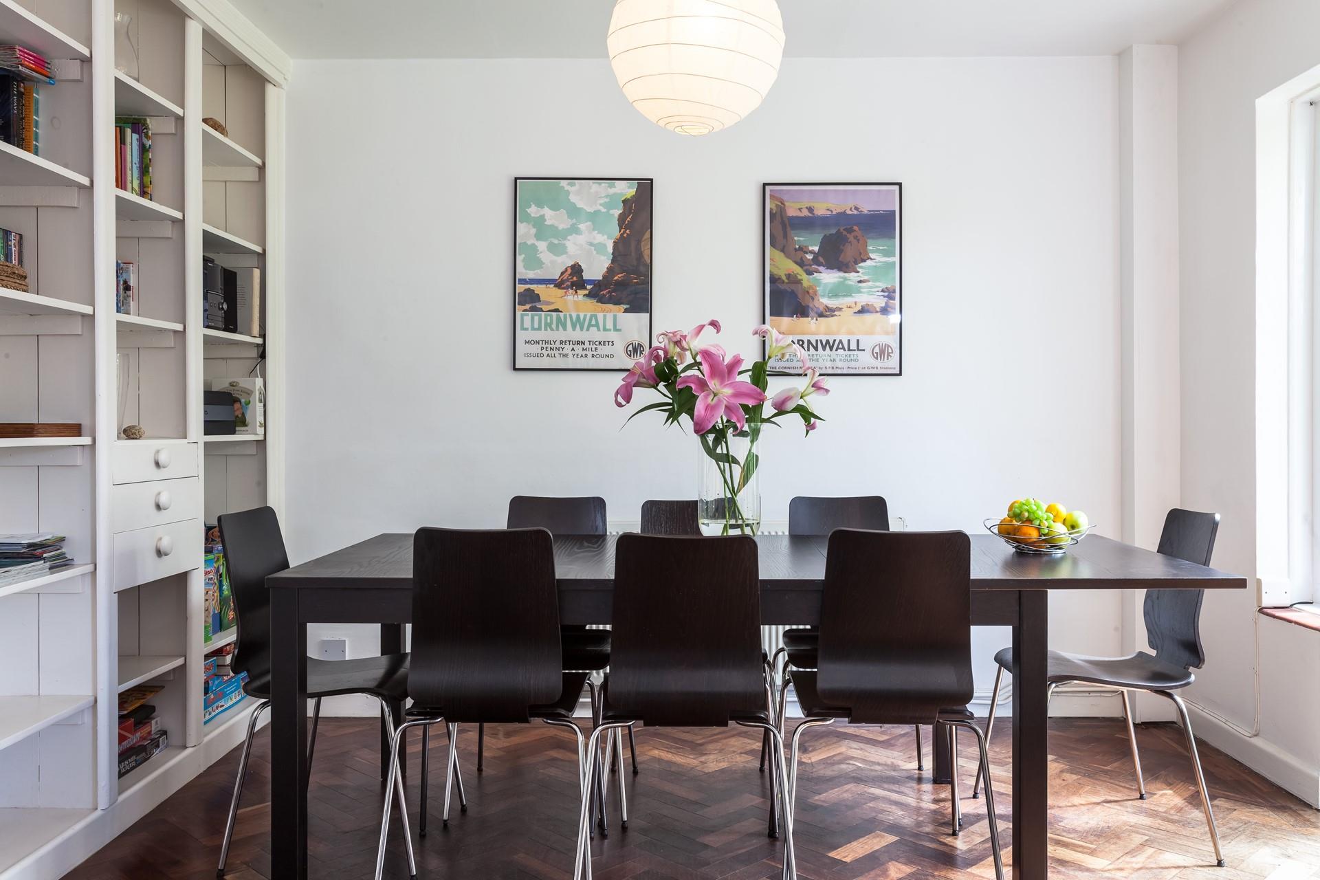 Gather around the dining table for a family meal together.