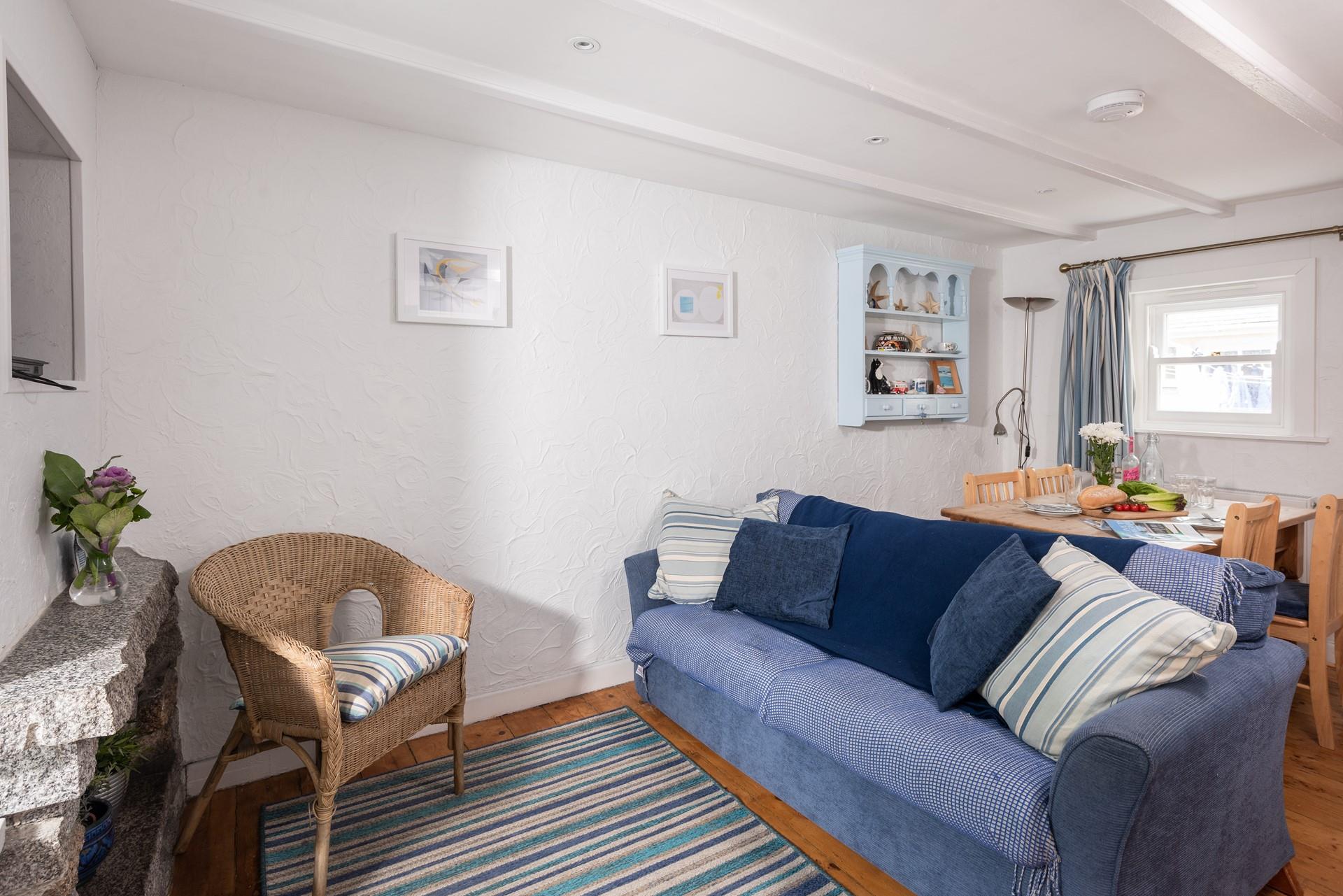 The open plan living space is perfect for spending time with a loved one.