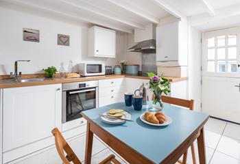 The kitchen benefits from a stable door so you can let in the fresh air whilst cooking or enjoying meals.
