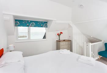 After a long day exploring Cornwall, enjoy the soft crisp white linen and have a restful night's sleep. 