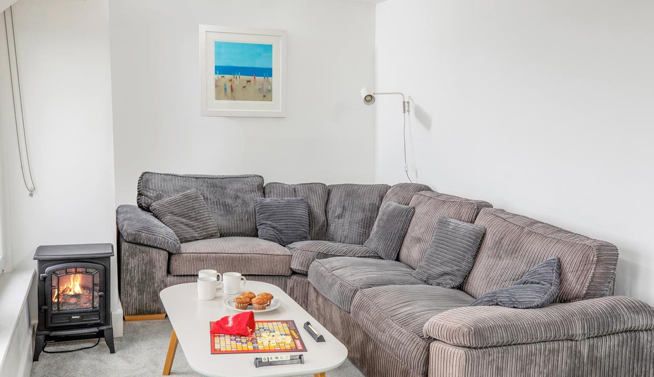 The large corner sofa is perfect for snuggling up in the evening with your loved ones.