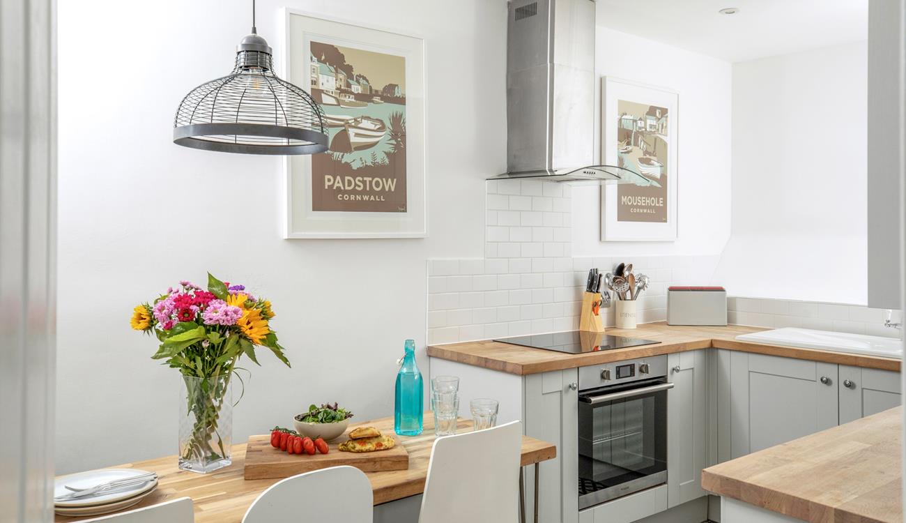 The kitchen is modern and stylish, perfect for rustling up tasty meals.