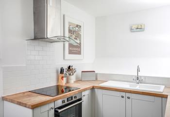 The kitchen is modern and stylish, perfect for rustling up tasty meals.