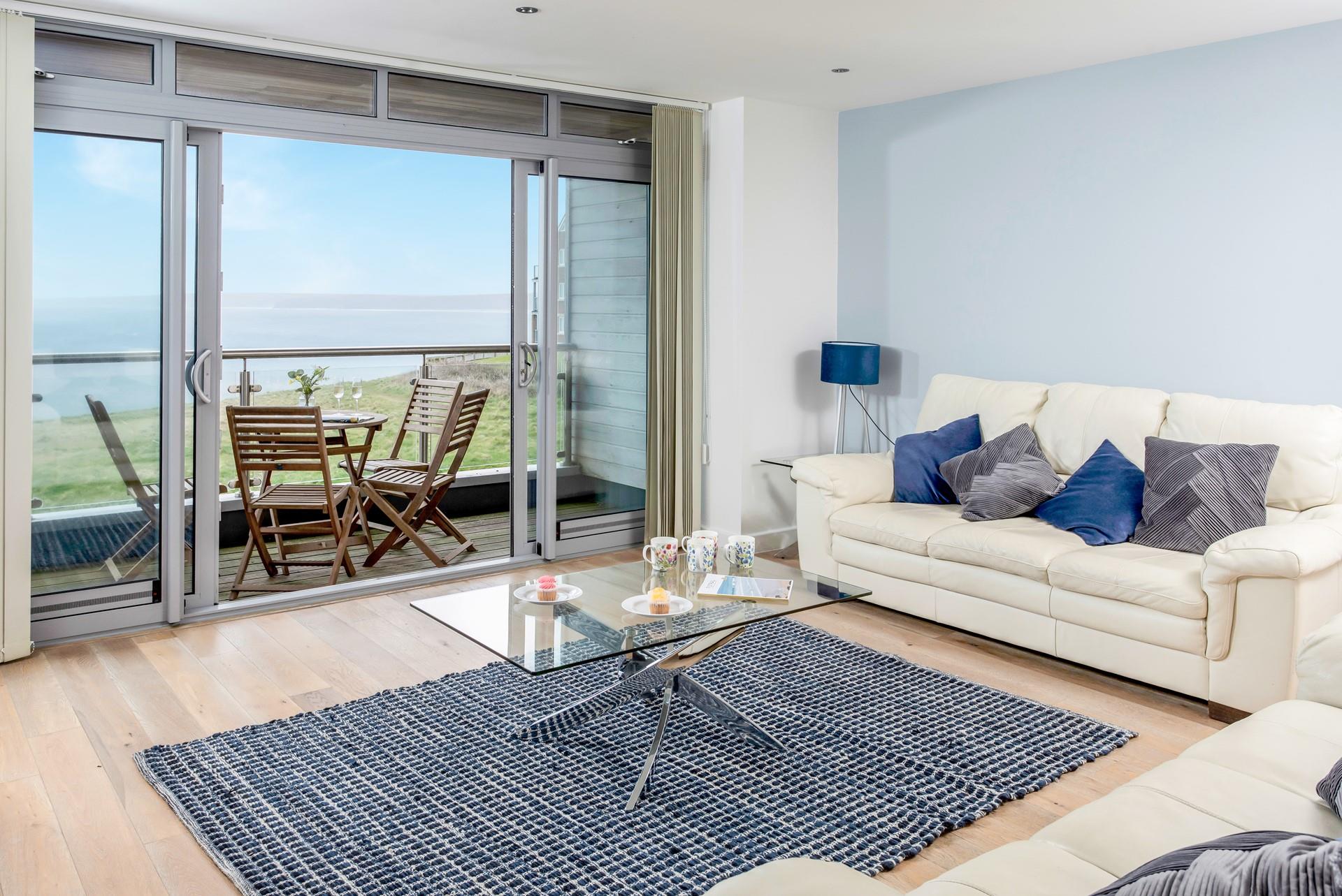 You can listen to the sounds of the sea with the doors open in the summer or watch as the sea roars on a stormy winter's day. 