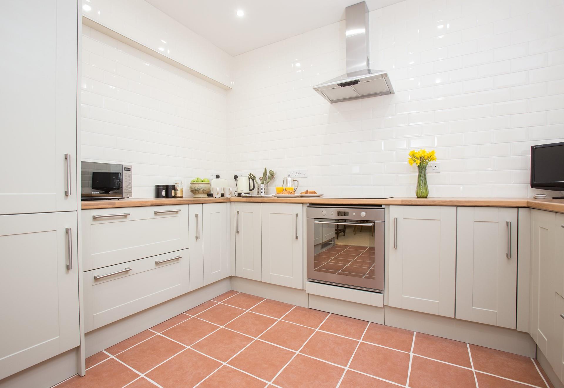 After a day on the coast, cook a delicious dinner in the beautiful kitchen.