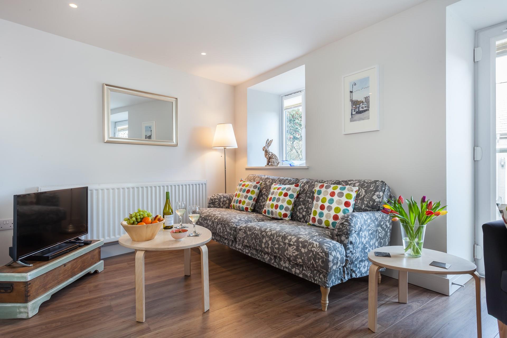 The smart TV provides plenty of options for movie night.