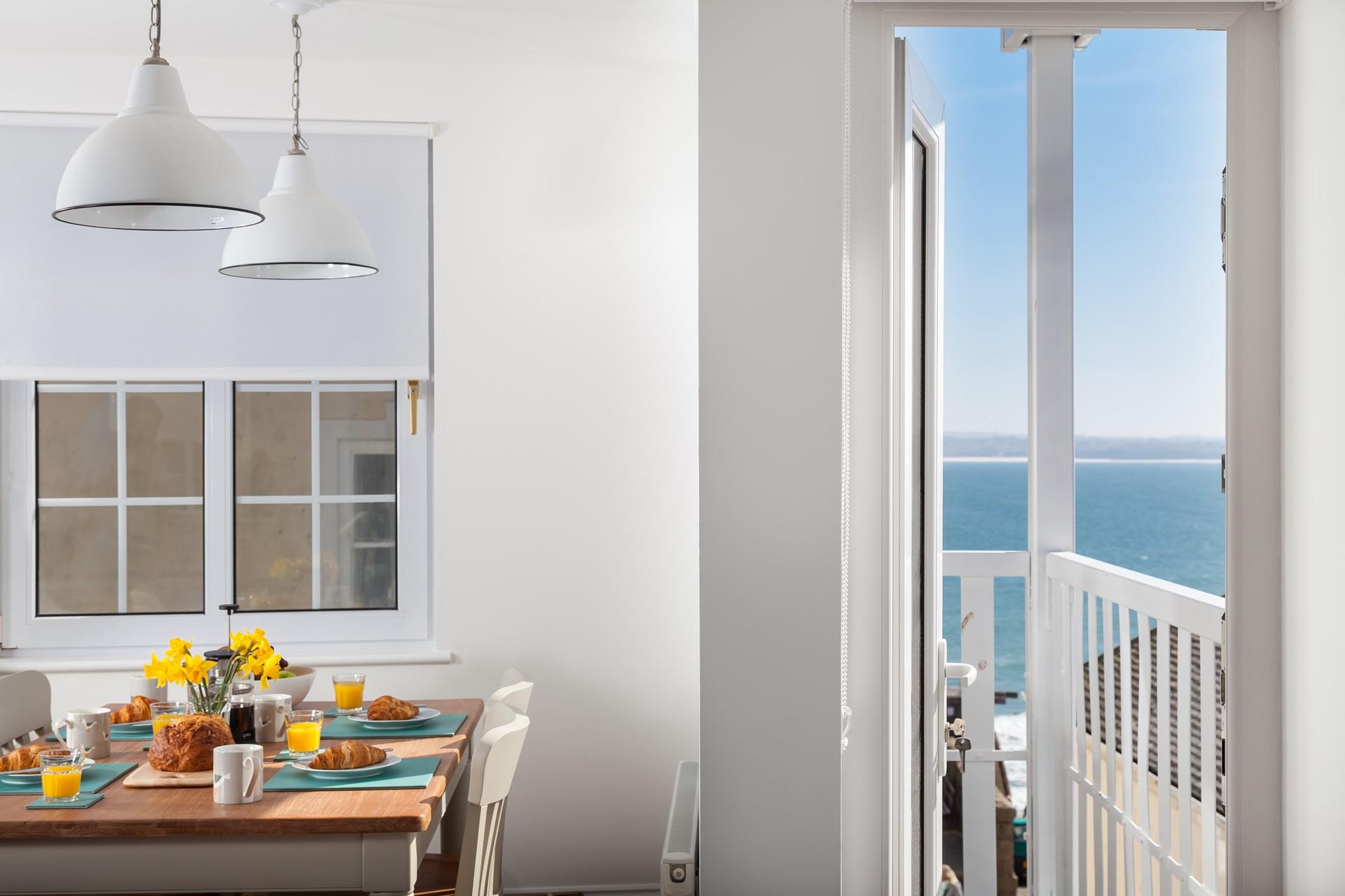 Listen to the waves roll in while you have your breakfast.