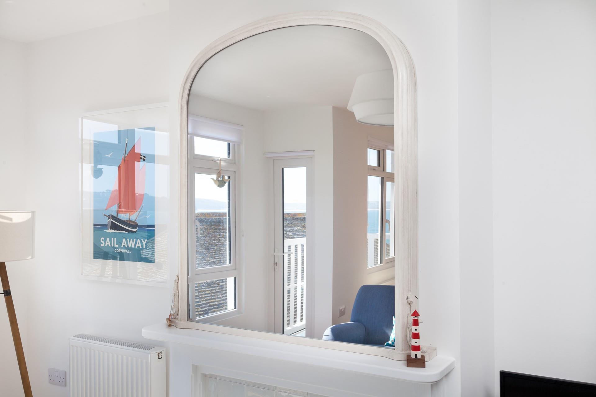 The apartment is the perfect coastal retreat.