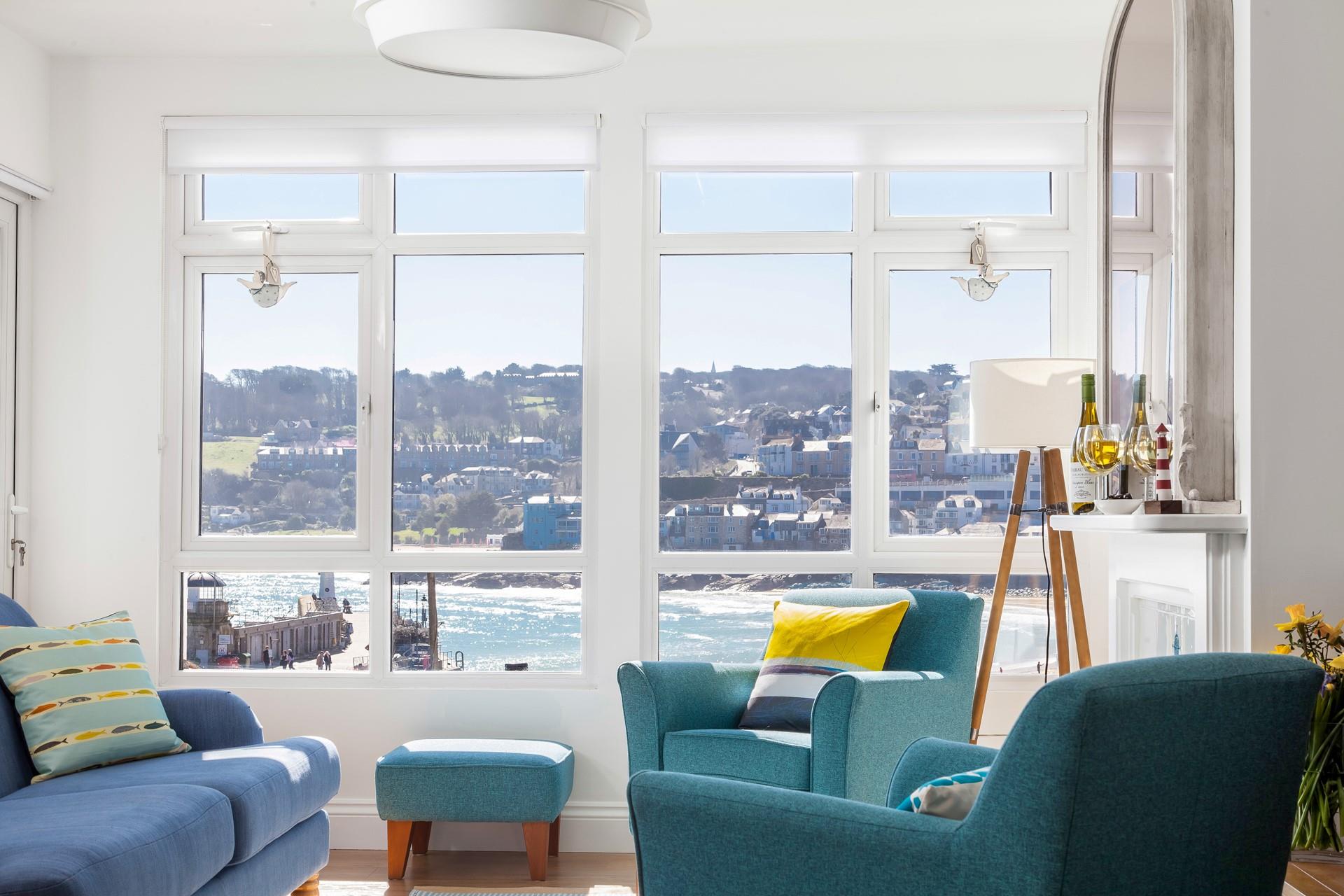 Enjoy the views from the cosy sitting room each evening.