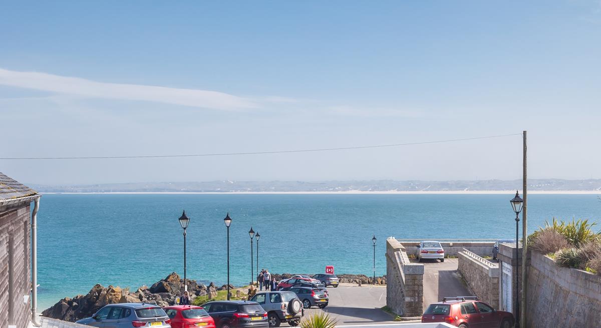 A few steps from your door is the golden sands of Porthgwidden beach.