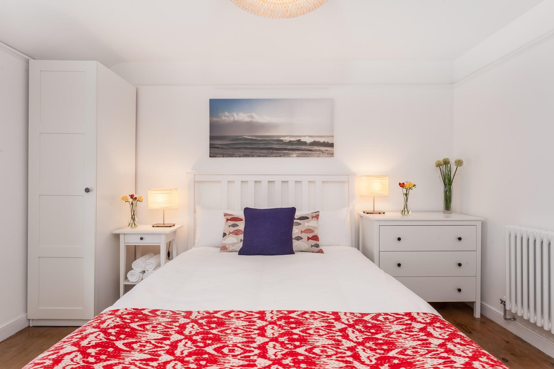 Unpack all your clothes in the chest of drawers when you arrive.