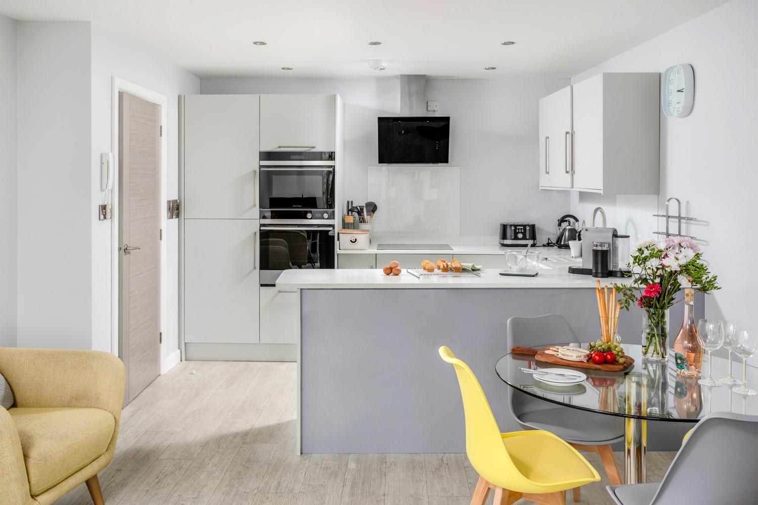 The kitchen is well-equipped and perfect for cooking tasty meals.