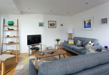 After a day of watersports on Porthminster beach, sink into the sofa for a relaxing evening with a bottle of wine.