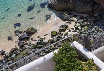 View from the terrace situated over the beach.