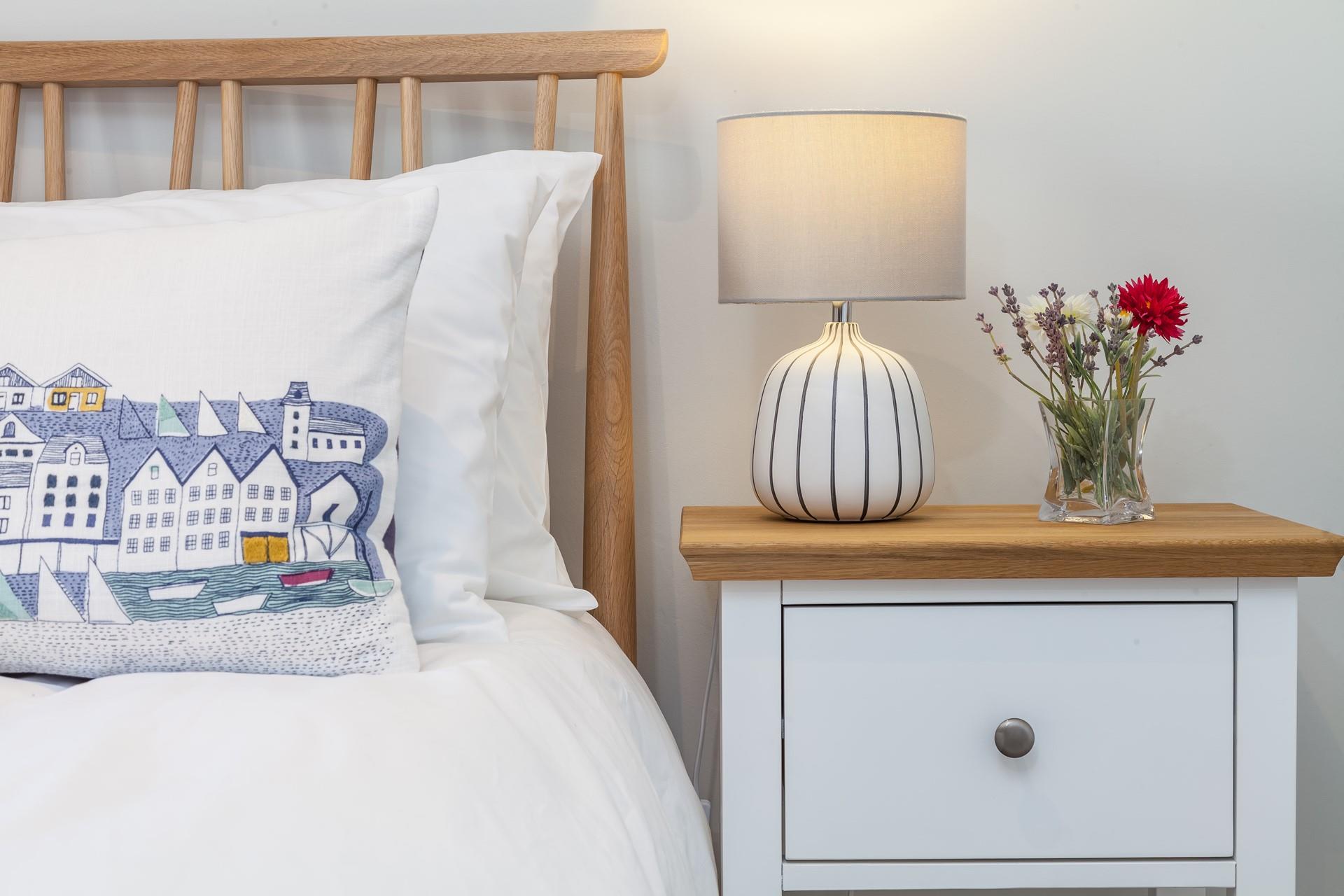 Enjoy a quiet and peaceful read in bed before a restful night's sleep.