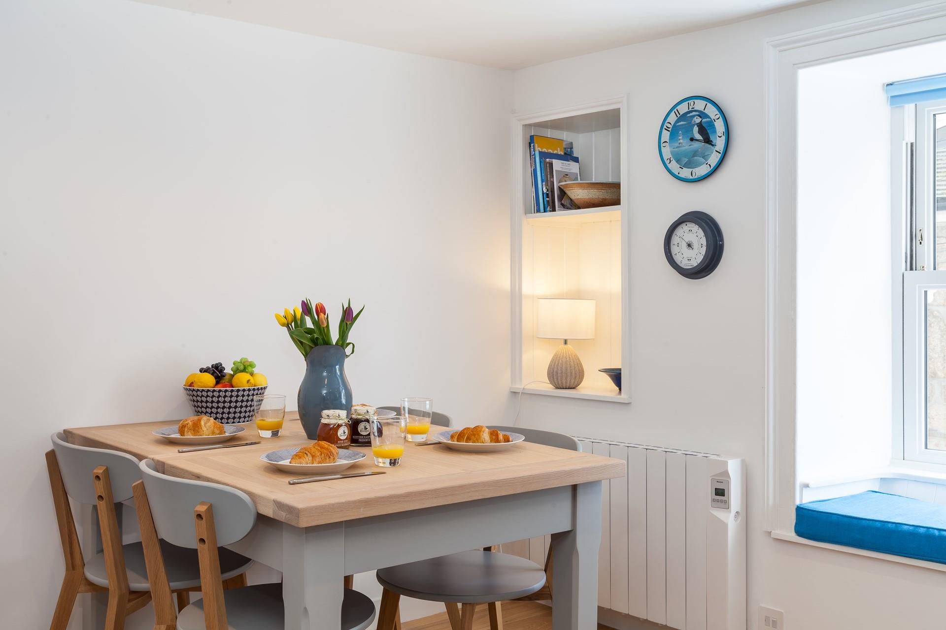 Enjoy a hearty breakfast of fresh pastries while you plan the day's activities.