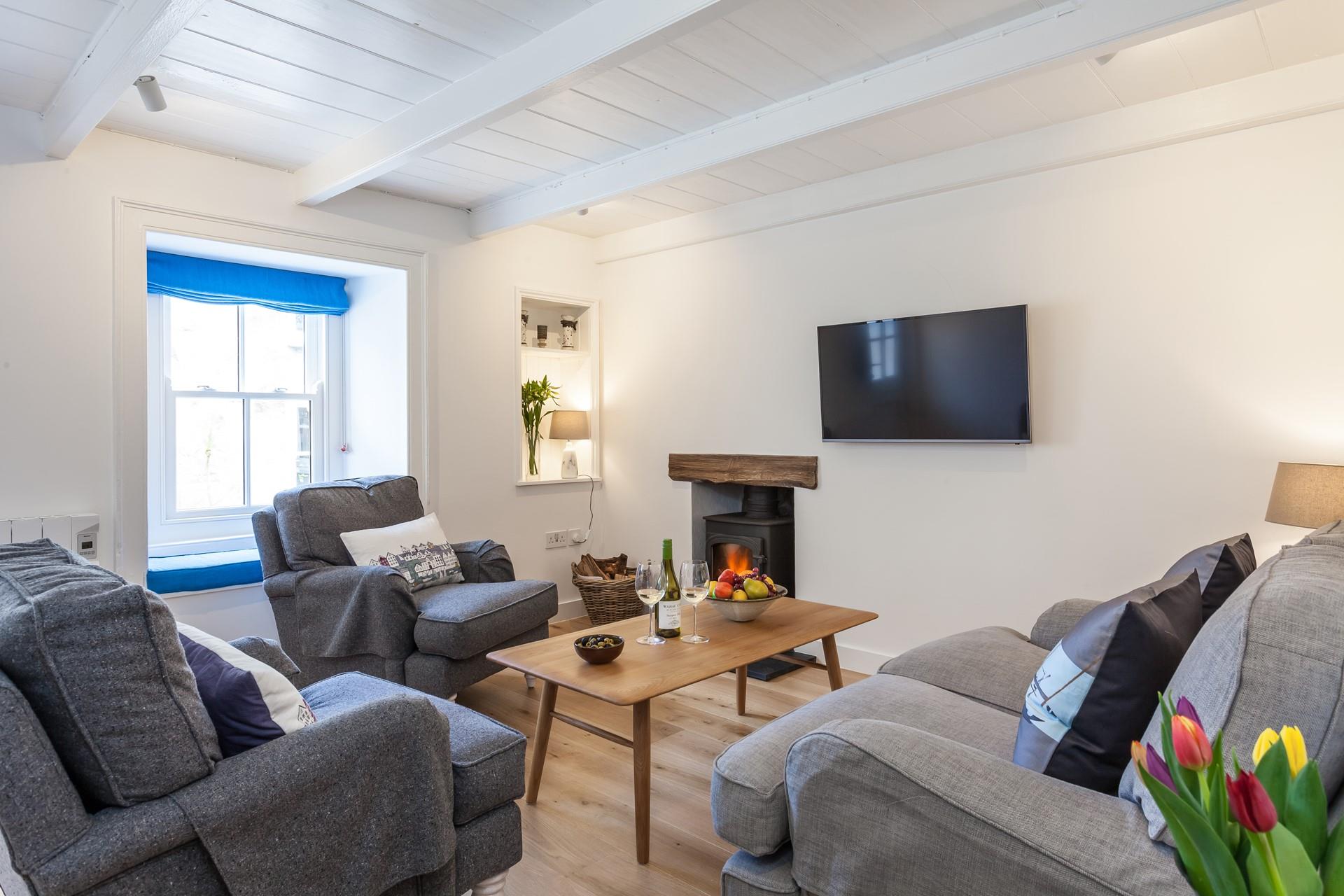 Curl up in a cosy armchair, whilst the woodburner crackles in the corner.