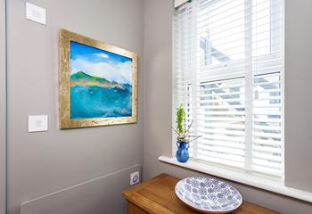 Coastal artwork reminds you just how close to the sea you are!
