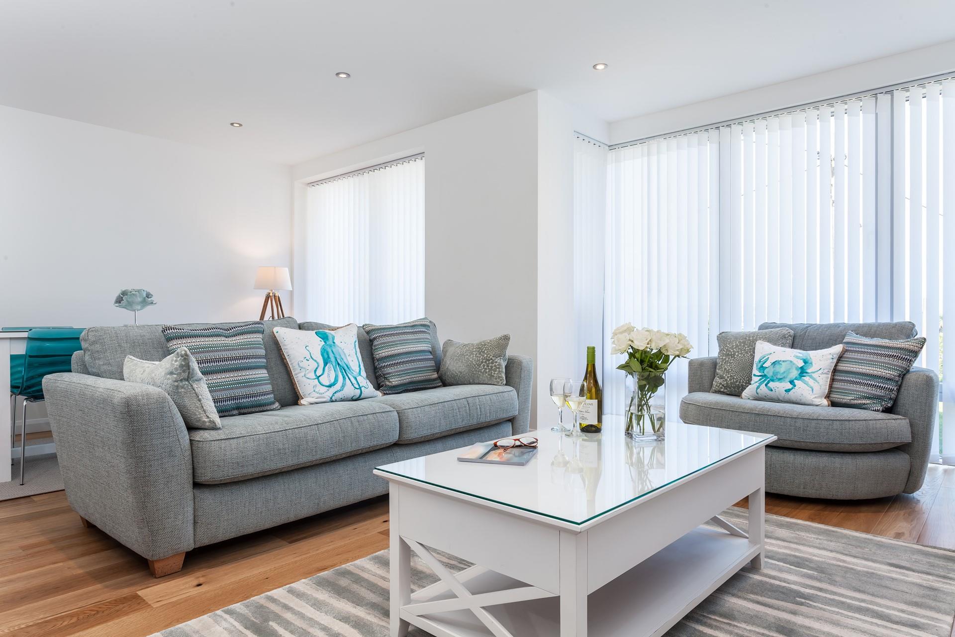 Sink into your sofa and relax and unwind after a fun-packed day at the beach.