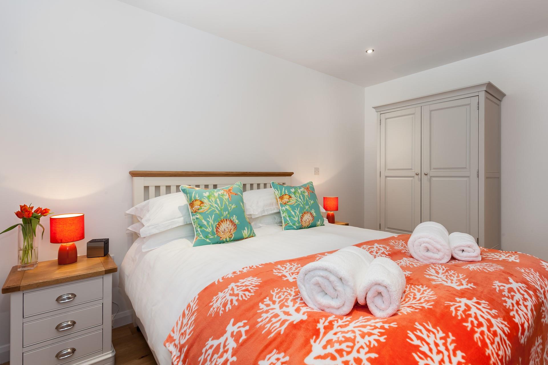 Get comfy in bed and discuss tomorrow's plans.