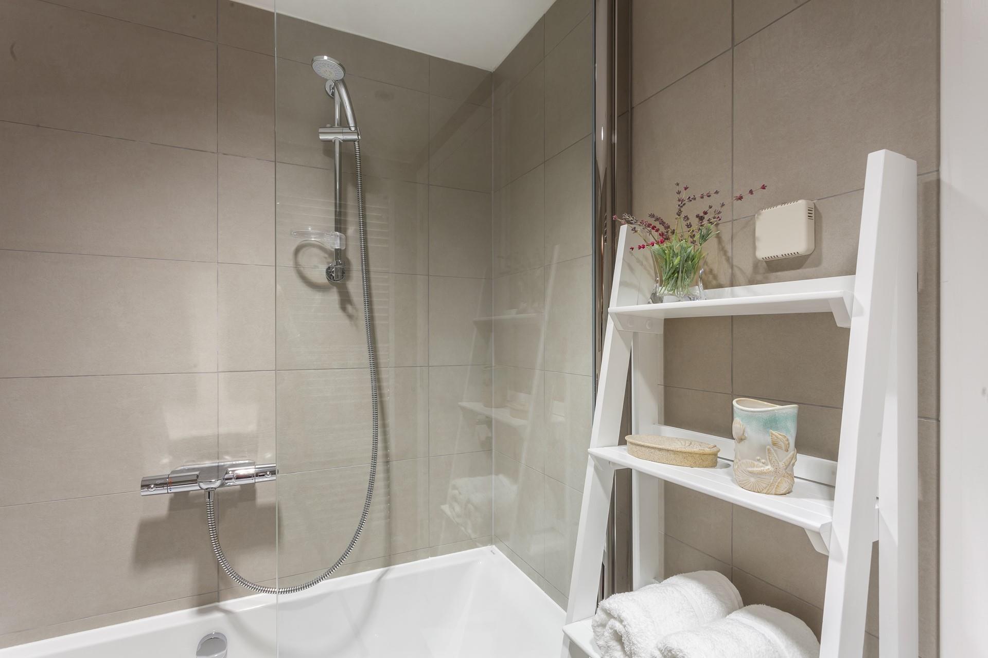 Start your day right with a hot shower to set yourself up for another long day on the beach.