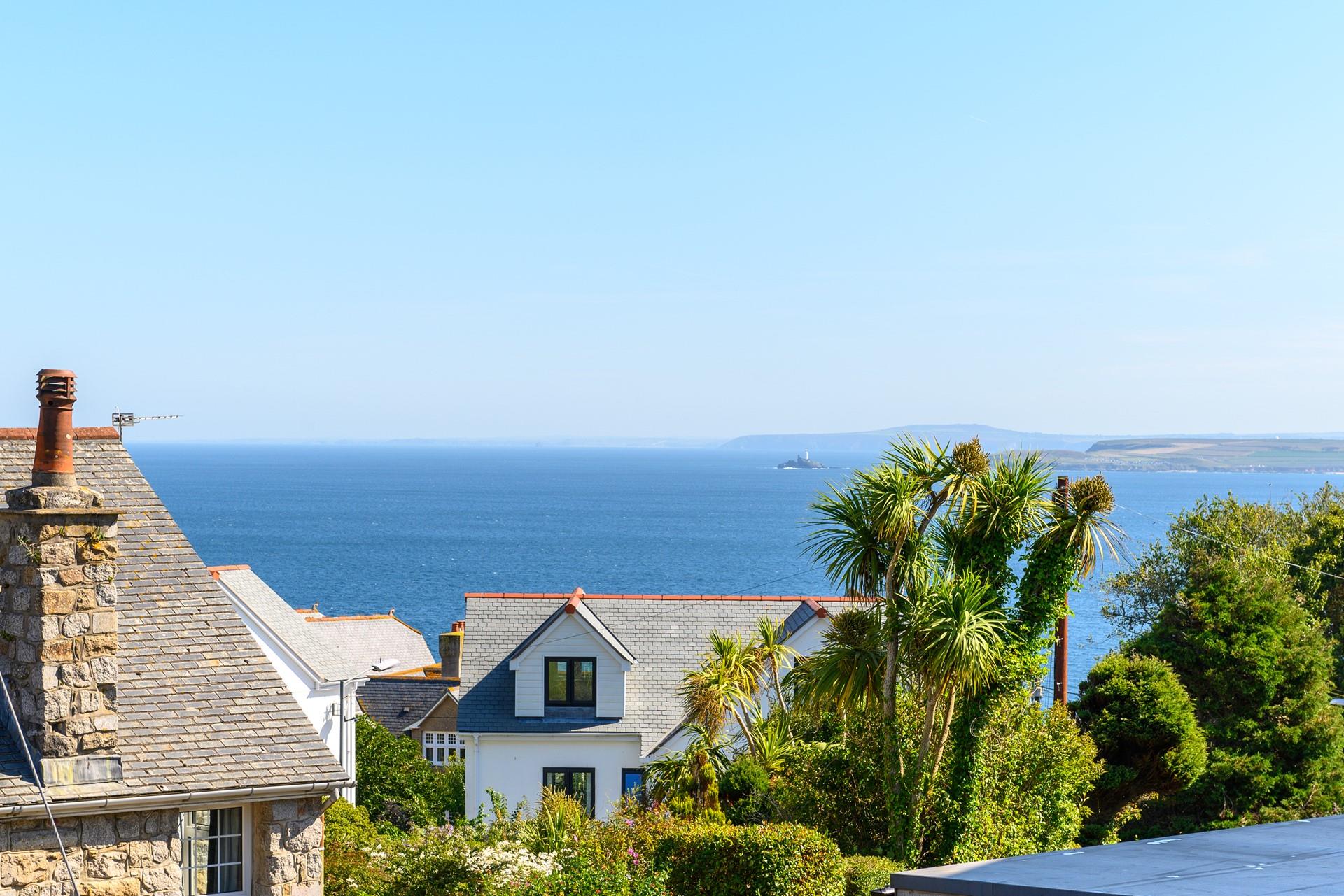 Enjoy stunning sea views right across to Godrevy Lighthouse.