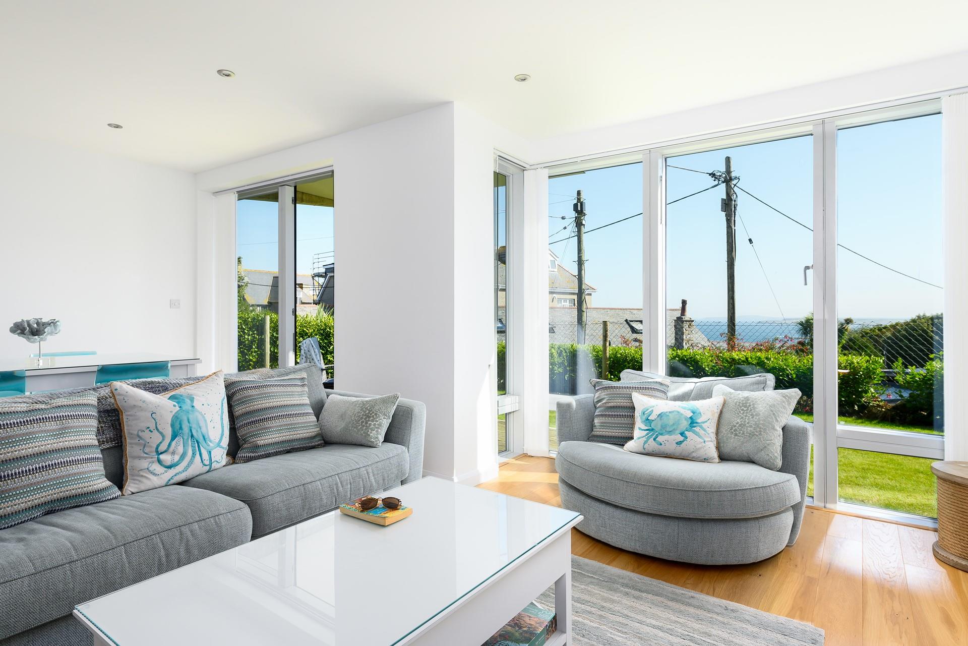 Wander out to the sitting room to sip your morning coffee.