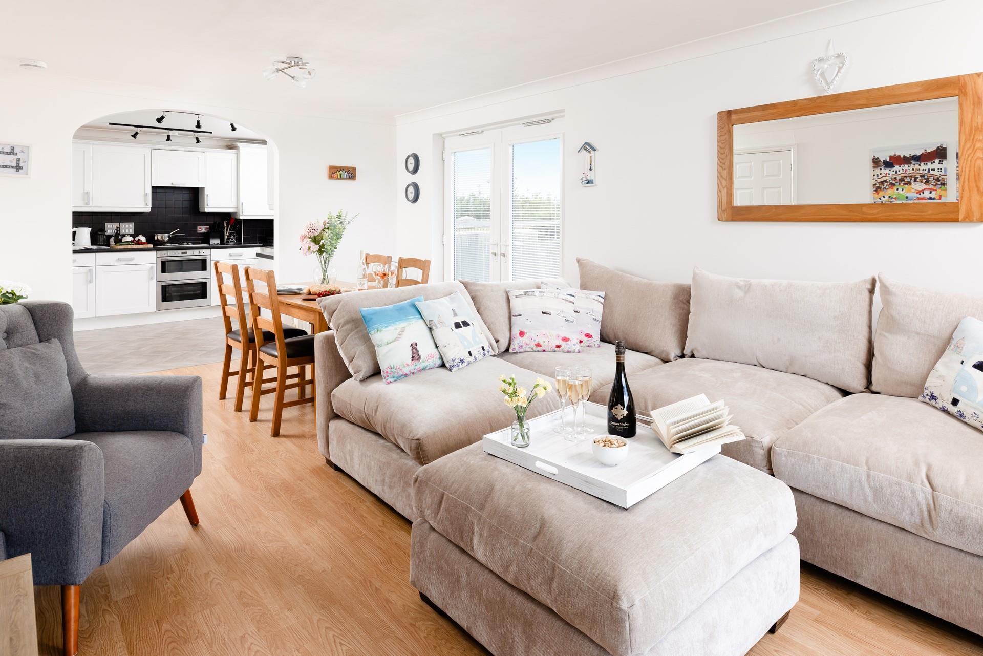 Pop your feet up, grab a glass on wine and relax. 