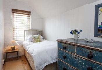 The adorable single room is just as suitable for an adult as it is for a child.