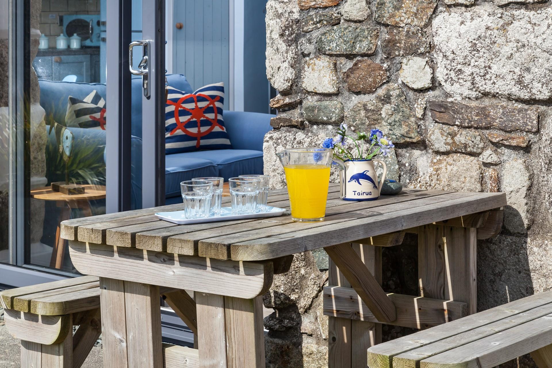 Take your lunch al fresco to soak up every ray of sun.