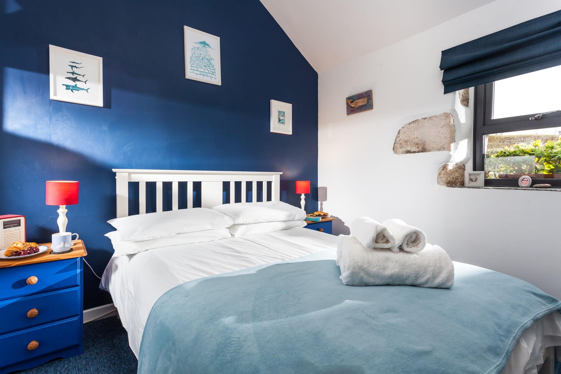 Settle into bed after spending the day exploring beauty spots in Cornwall.