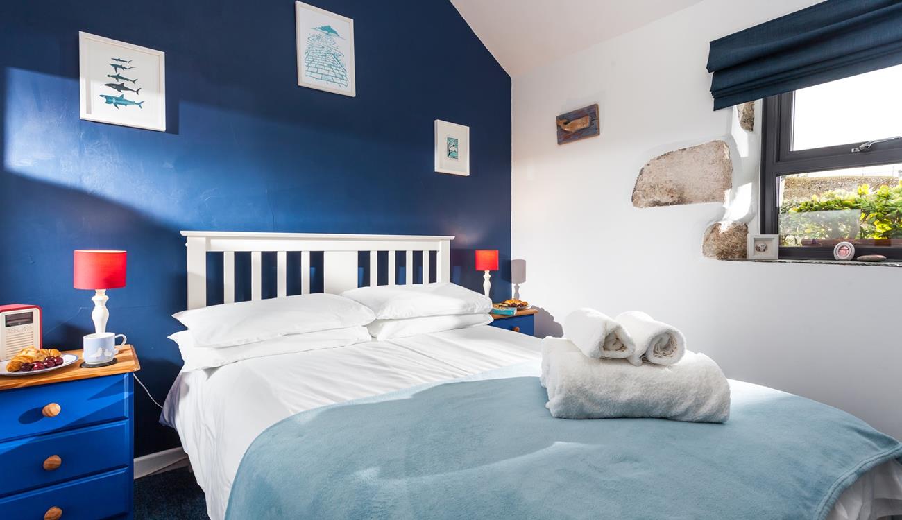 Settle into bed after spending the day exploring beauty spots in Cornwall.