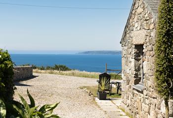 Magnificent views stretch across Mounts Bay, on the scenic west Cornwall coast.