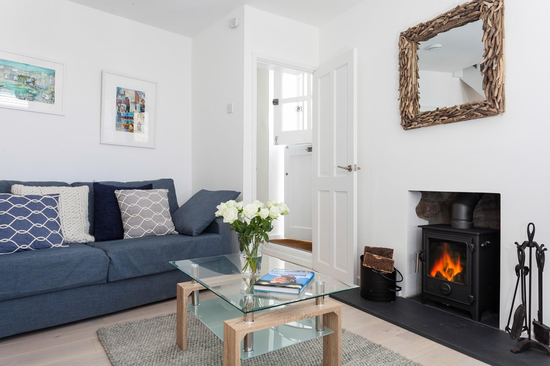 In cold winter months snuggle up on the sofa with a hot chocolate and the woodburner lit.