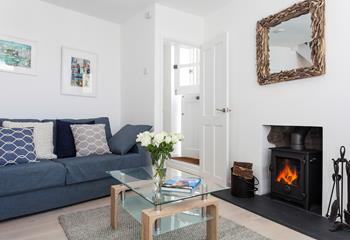 In cold winter months snuggle up on the sofa with a hot chocolate and the woodburner lit.