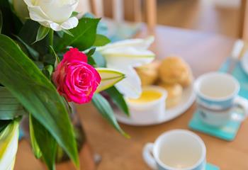 Relax in the dining area, enjoy a Cornish cream tea and watch the world go by.